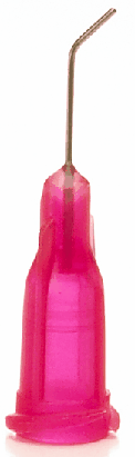 25 gauge red angled bent precision tip AD72505045