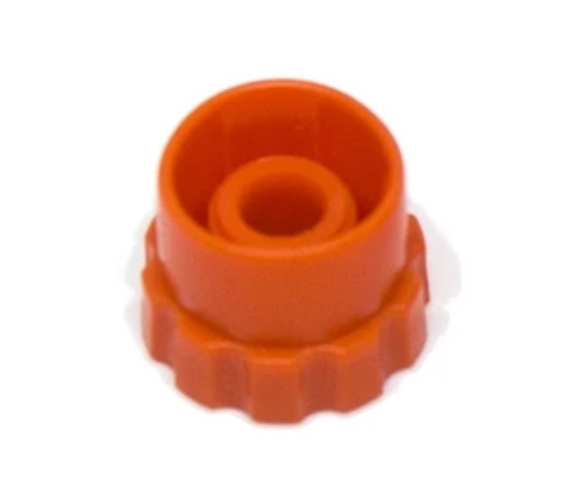 AD400-ORTC luer lock tip cap seal stand up Orange