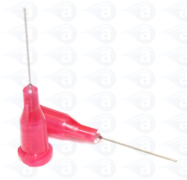 SE425100 Dispense Tip 1" Long 25 Gauge Red
