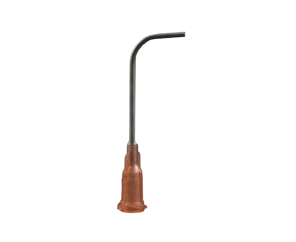 AD71510090 15G 1" Amber Bent Dispensing Tip