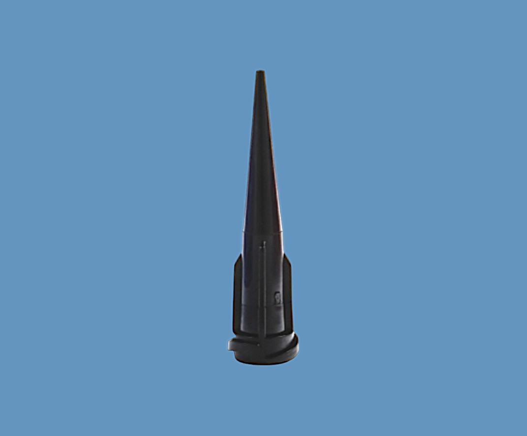 Black UV taper tip luer lock adhesive dispensing ltd
